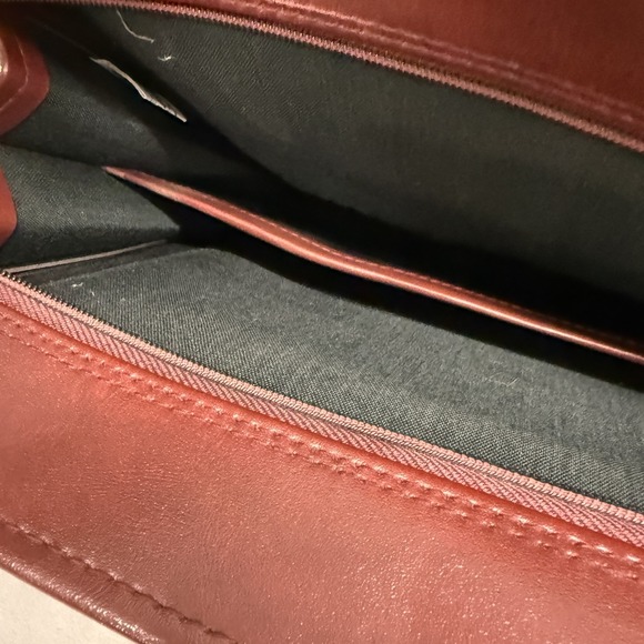 Airway Brown Business Case Mens 16" Vinyl Briefcase Soft Sided Portfolio Bag - Picture 6 of 13